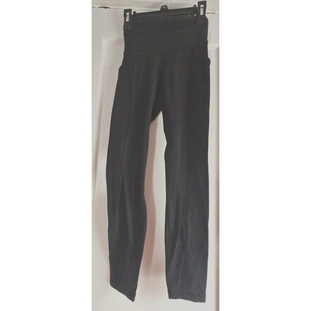 Lululemon Women's 0 Align Pant 25" *Pockets Nulu LW5DCES black